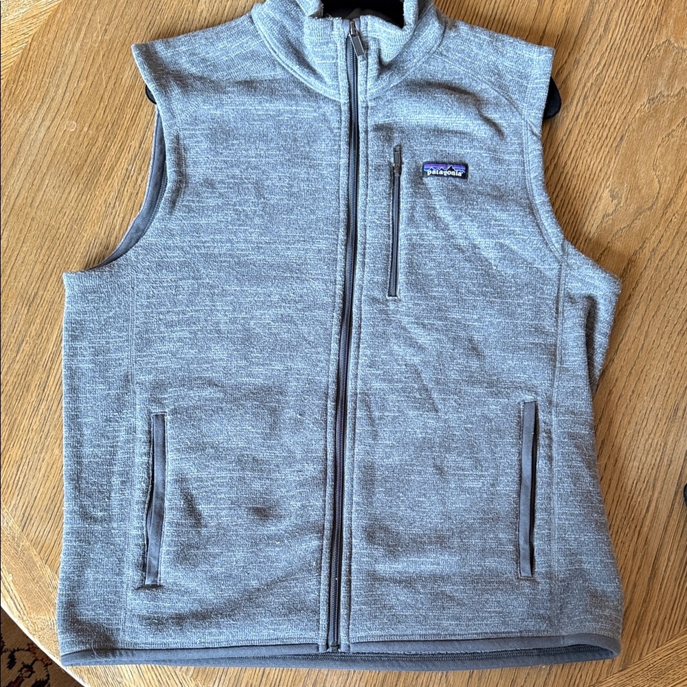 Patagonia Heather Gray Fleece Vest